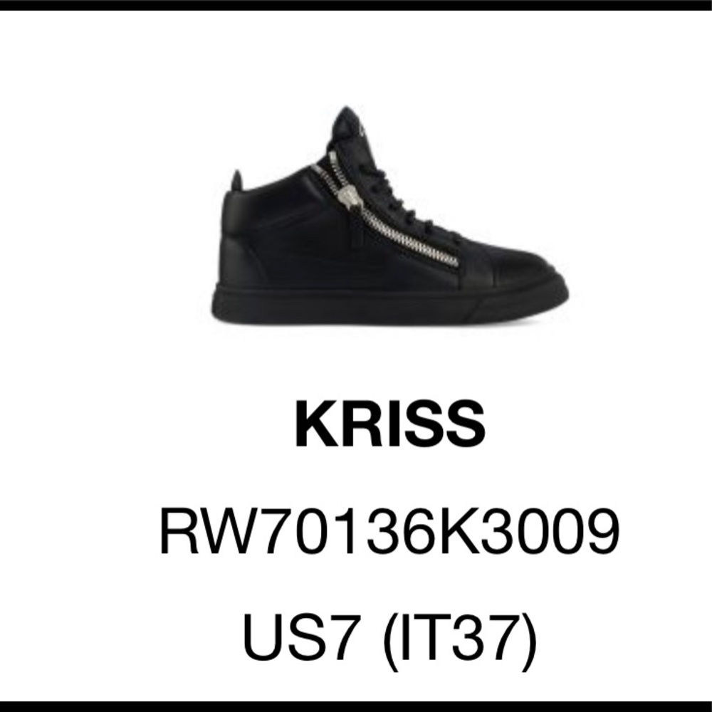 Authentic Giuseppe Zanotti Kriss Sneakers Size 37